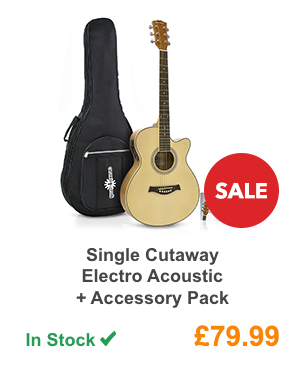 Single Cutaway Electro Acoustic + Accessory Pack.