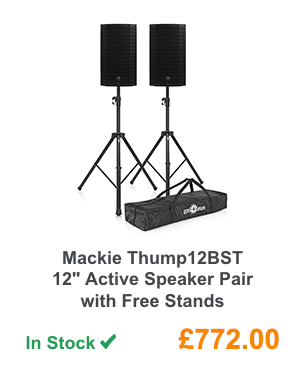 Mackie Thump12BST 12'' Active Speaker Pair with Free Stands.