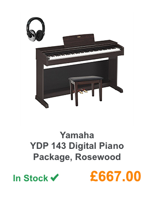 Yamaha YDP 143 Digital Piano Package, Rosewood.