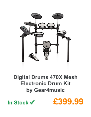 Digital Drums 470X Mesh Electronic Drum Kit by Gear4music.