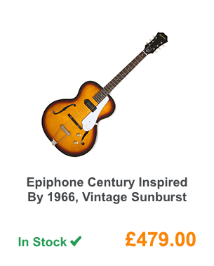 Epiphone Century Inspired By 1966, Vintage Sunburst.
