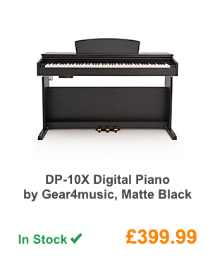 DP-10X Digital Piano by Gear4music, Matte Black.