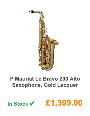 P Mauriat Le Bravo 200 Alto Saxophone, Gold Lacquer.