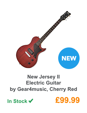 New Jersey II Electric Guitar by Gear4music, Cherry Red.