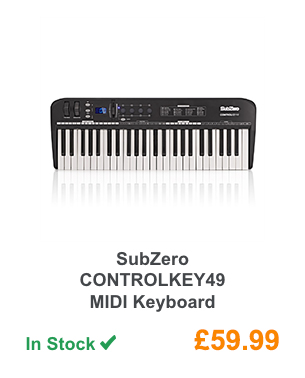 SubZero CONTROLKEY49 MIDI Keyboard.