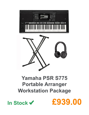 Yamaha PSR S775 Portable Arranger Workstation Package.