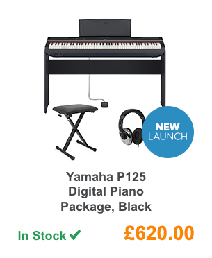 Yamaha P125 Digital Piano Package, Black.