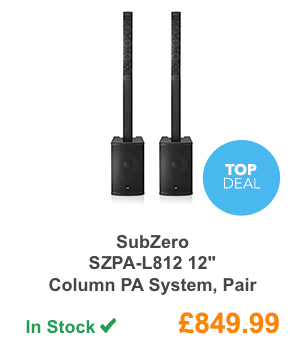 SubZero SZPA-L812 12'' Column PA System, Pair.