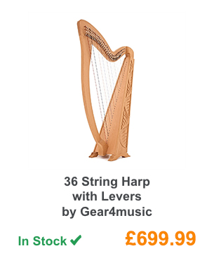 36 String Harp with Levers by Gear4music.