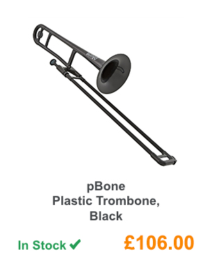 pBone Plastic Trombone, Black.
