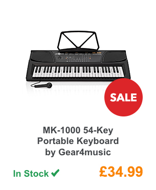 MK-1000 54-Key Portable Keyboard by Gear4music.