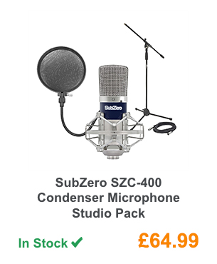 SubZero SZC-400 Condenser Microphone Studio Pack.