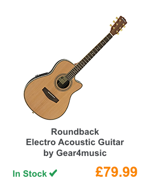 Roundback Electro Acoustic Guitar by Gear4music .