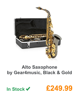Alto Saxophone by Gear4music, Black & Gold.