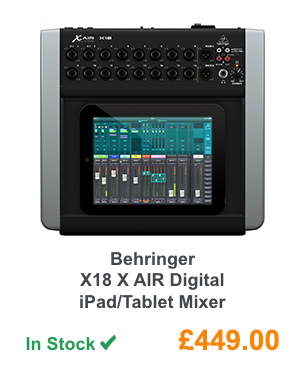 Behringer X18 X AIR Digital iPad/Tablet Mixer.