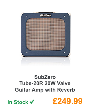 SubZero Tube-20R 20W Valve Guitar Amp with Reverb.