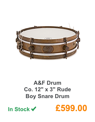 A&F Drum Co. 12'' x 3'' Rude Boy Snare Drum.