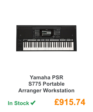 Yamaha PSR S775 Portable Arranger Workstation.