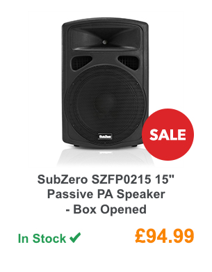 SubZero SZFP0215 15'' Passive PA Speaker - Box Opened.