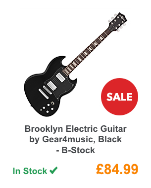 Brooklyn Electric Guitar by Gear4music, Black - B-Stock.