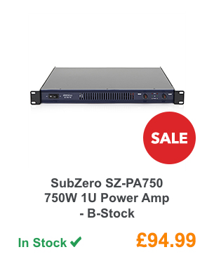SubZero SZ-PA750 750W 1U Power Amp - B-Stock.