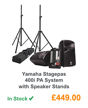 Yamaha Stagepas 400i PA System with Speaker Stands.