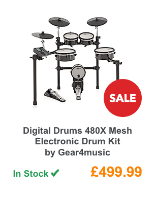 Digital Drums 480X Mesh Electronic Drum Kit by Gear4music.