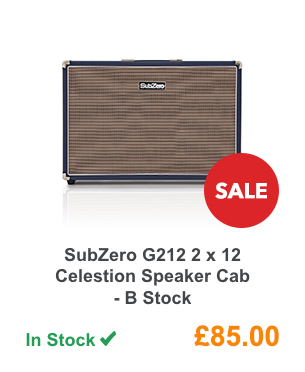 SubZero G212 2 x 12 Celestion Speaker Cab - B Stock.