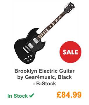 Brooklyn Electric Guitar by Gear4music, Black - B-Stock.