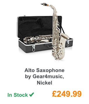 Alto Saxophone by Gear4music, Nickel.