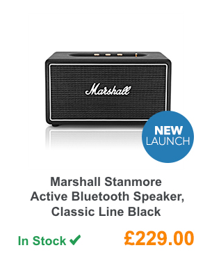 Marshall Stanmore Active Bluetooth Speaker, Classic Line Black.