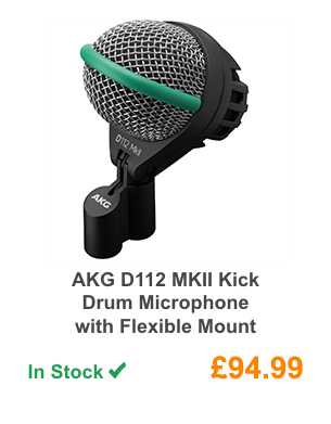AKG D112 MKII Kick Drum Microphone with Flexible Mount.