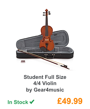 Student Full Size 4/4 Violin by Gear4music.