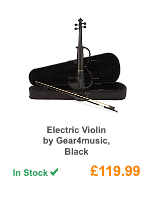 Electric Violin by Gear4music, Black.
