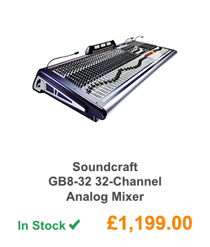 Soundcraft GB8-32 32-Channel Analog Mixer.