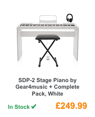 SDP-2 Stage Piano by Gear4music + Complete Pack, White.