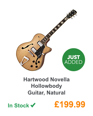 Hartwood Novella Hollowbody Guitar, Natural.