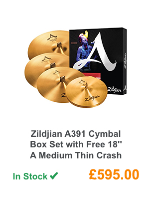 Zildjian A391 Cymbal Box Set with Free 18'' A Medium Thin Crash.