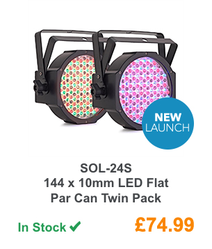 SOL-24S 144 x 10mm LED Flat Par Can Twin Pack.