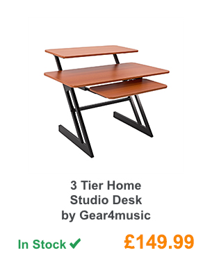 3 Tier Home Studio Desk by Gear4music.