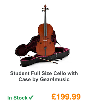 Student Full Size Cello with Case by Gear4music.