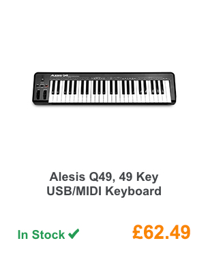 Alesis Q49, 49 Key USB/MIDI Keyboard.