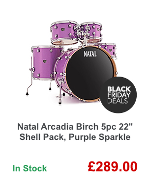 Natal Arcadia Birch 5pc 22 inch Shell Pack, Purple Sparkle.