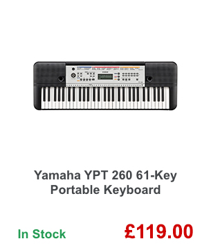 Yamaha YPT 260 61-Key Portable Keyboard.