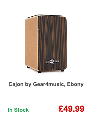 Cajon by Gear4music, Ebony.