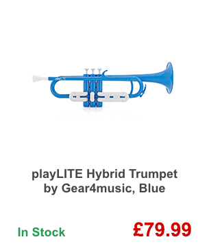 playLITE Hybrid Trumpet by Gear4music, Blue.