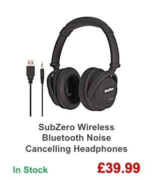 SubZero Wireless Bluetooth Noise Cancelling Headphones.