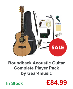 Roundback Acoustic Guitar Complete Player Pack by Gear4music.