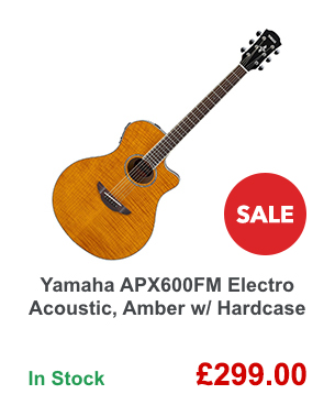 Yamaha APX600FM Electro Acoustic, Amber w/ Hardcase.