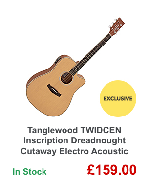 Tanglewood TWIDCEN Inscription Dreadnought Cutaway Electro Acoustic.